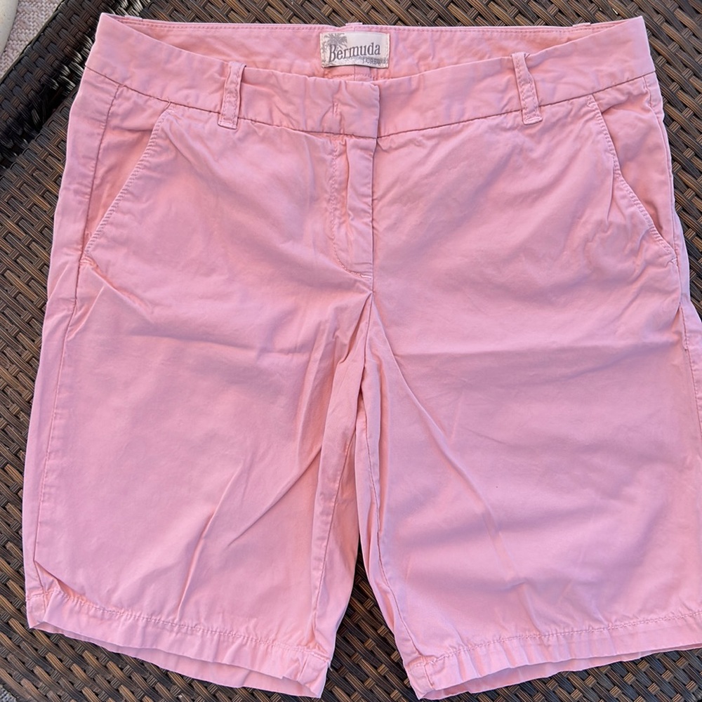 J Crew Bermuda Shorts 100% Cotton Pale Pink